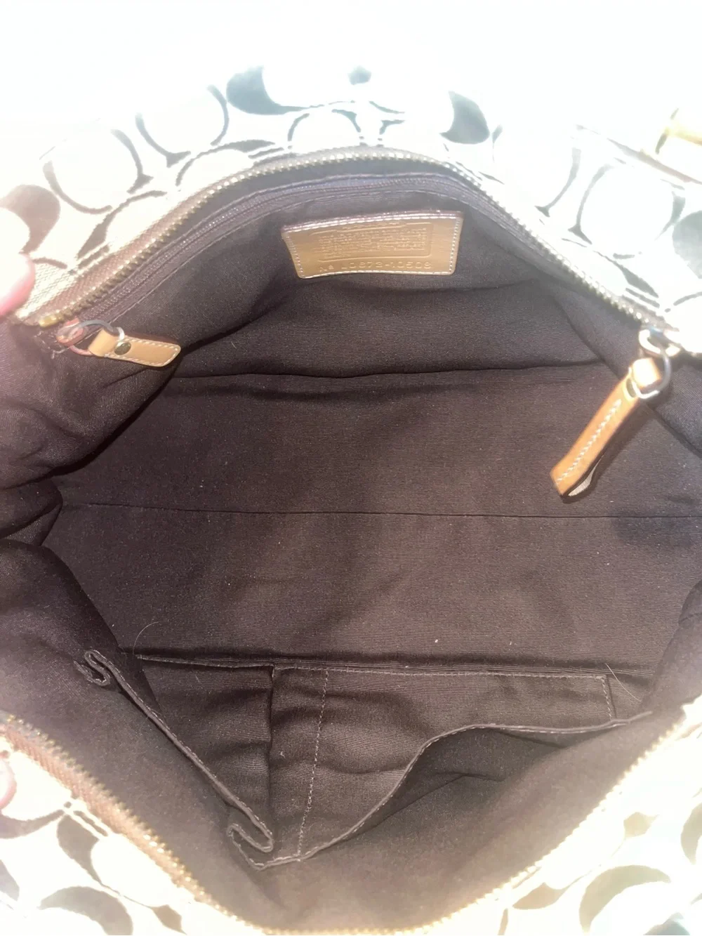 Coach Hampton Vintage Signature Canvas & Leather Shoulder Bag